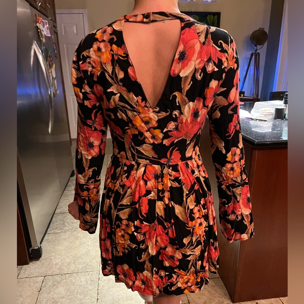 Free People Tegan Floral Bell Sleeve Dress - Picture 4 of 5